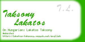 taksony lakatos business card